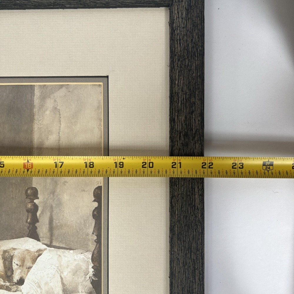 VTG Andrew Wyeth Master Bedroom 1985 Framed 22"x18" Matted Print Americana Art - Picture 15 of 16